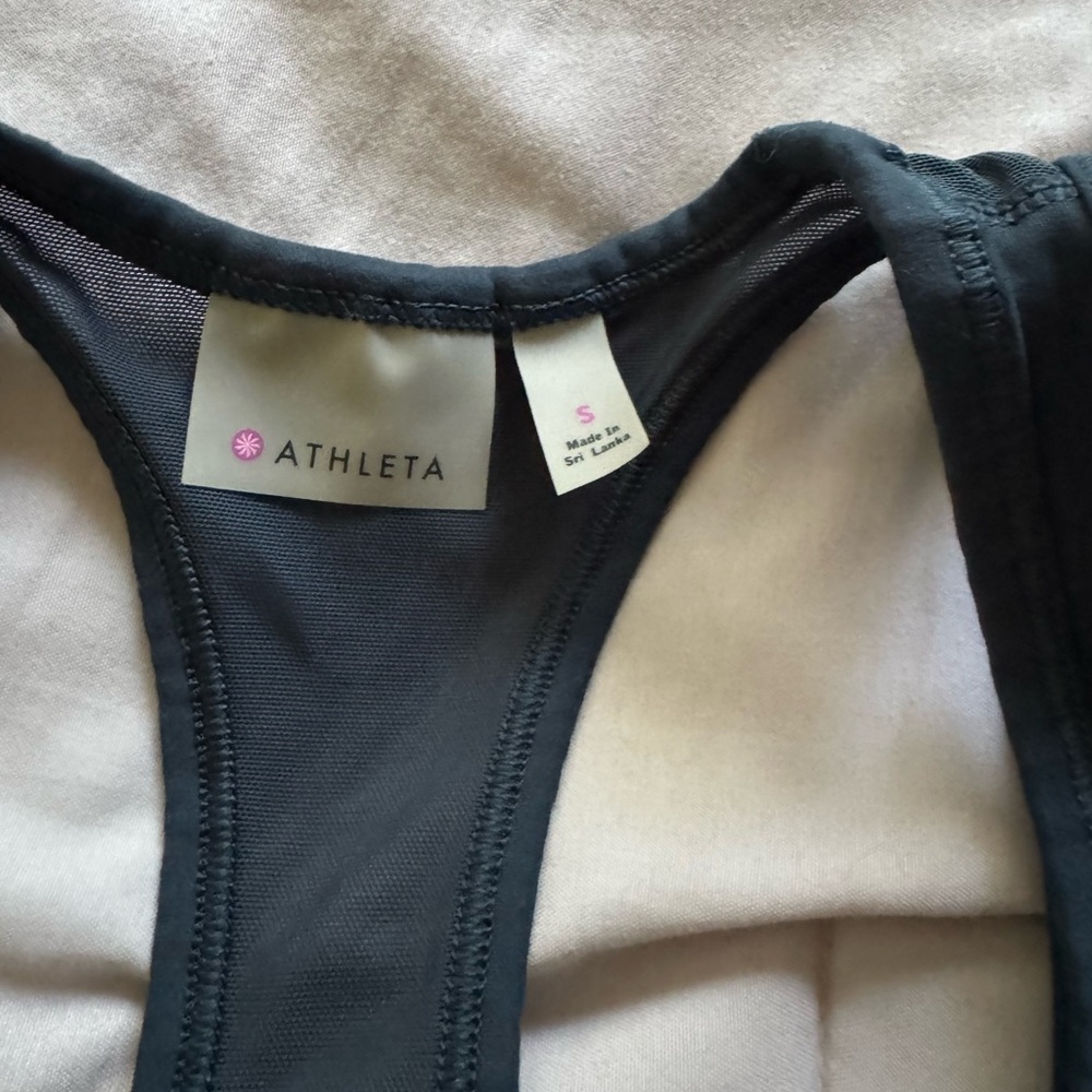 Athleta Dark Gray Racerback Tank Top - Picture 2 of 3